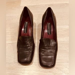 Etienne Aigner, brown, leather, loafers